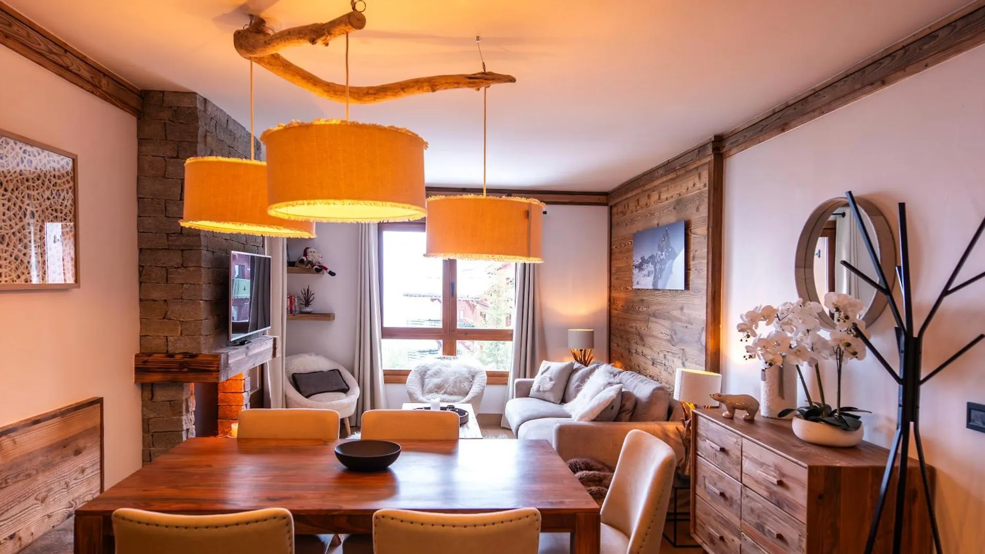 아파트 Arcs 1950 Appartement Luxe Type Chalet 5 A 7 Personnes Vue Imprenable Sur Le Montblanc Skis Aux Pieds Les Arcs